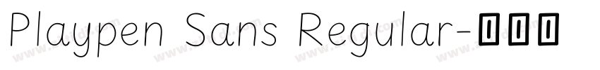 Playpen Sans Regular字体转换